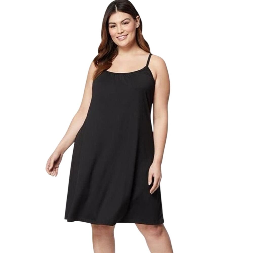 32 Degrees Women’s Cool Flowy Bra Dress Small Black Shelf Bra Stretch Casual